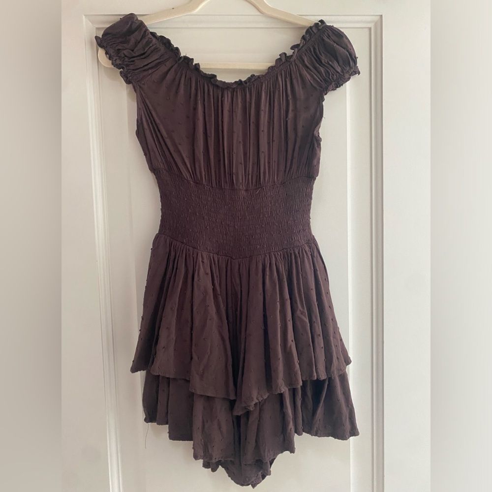 Princess Polly Brown Romper Dress